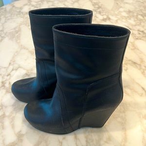 Rick Owens black platform boots